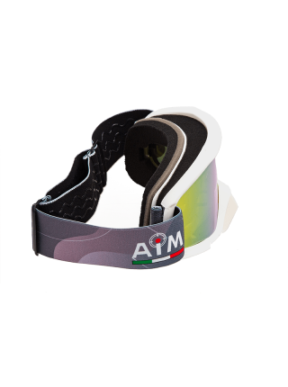 Очки снегоходные с двойной линзой AiM (PRO) White Glossy