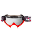 Маска кроссовая AiM (PRO) 157-500 Black-Red Glossy