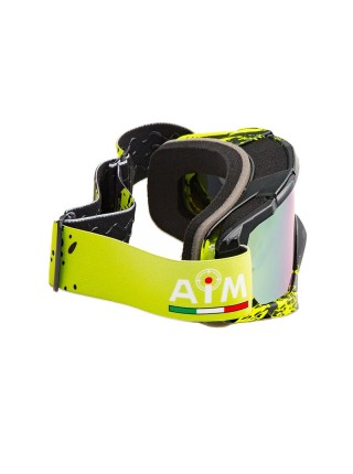 Маска кроссовая AiM (PRO) 157-600 Black-Yellow Glossy