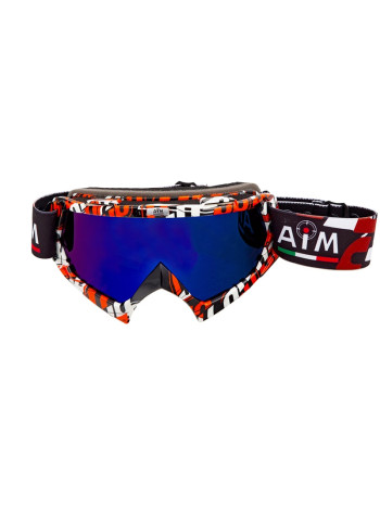Маска кроссовая AiM (PRO) 157-700 Red-White-Black Glossy