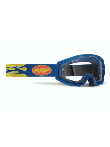 Маска FMF Powercore Flamy синяя с прозрачной линзой