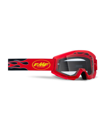 Маска FMF Powercore Flame красная с прозрачной линзой