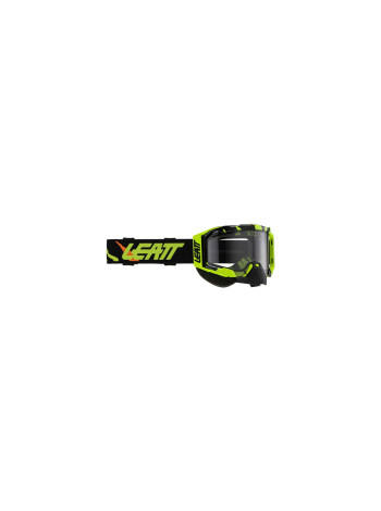 Маска зимняя кроссовая Leatt Velocity 5.5 SNX Lime Tiger Light Grey 58%