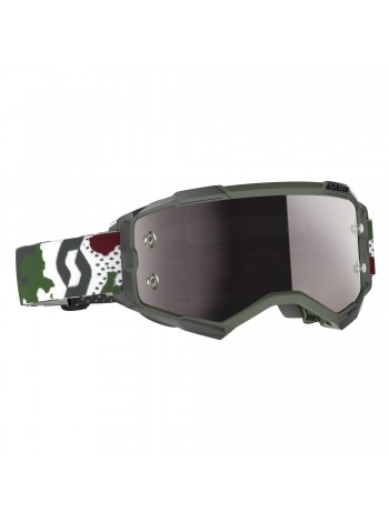Очки SCOTT Fury dark green/white silver chrome works