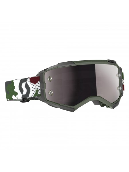 Маска SCOTT Fury dark green/white silver chrome works