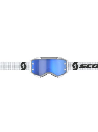 Маска SCOTT Fury white blue chrome works