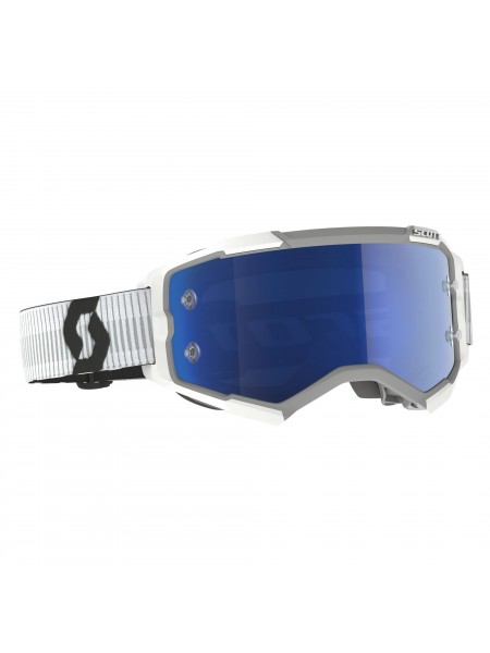 Маска SCOTT Fury white blue chrome works