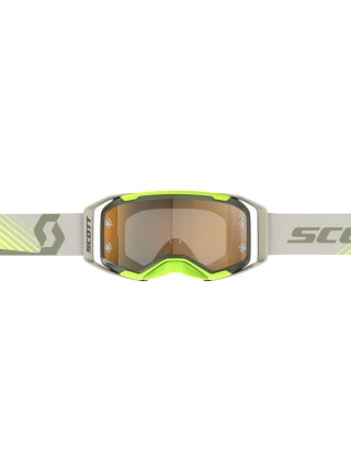 Маска SCOTT Prospect 2.0 2025 amp chrome kaki green/neon yellow gold chrome works
