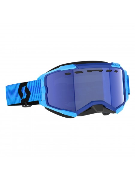 Маска снегоходная SCOTT Fury Snow Cross blue/black/enhancer blue chrome