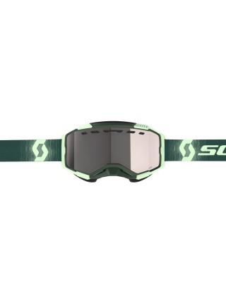 Маска снегоходная SCOTT Fury Snow Cross dark green/mint green/enhancer silver