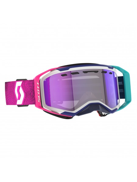 Маска снегоходная SCOTT Prospect 2.0 SMB LS stealth blue/radiant pink