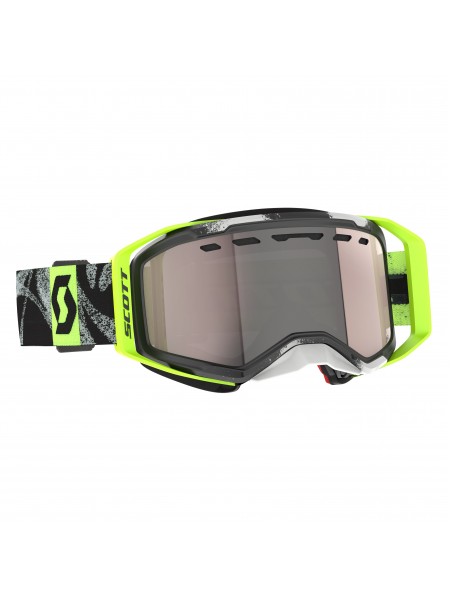 Маска снегоходная SCOTT Prospect 2.0 SMB 2025 chrome caviar black/safety yellow/AMP silver chrome S2