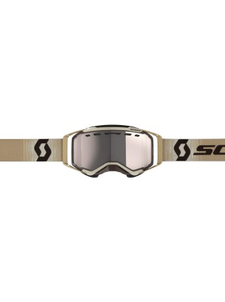 Маска снегоходная SCOTT Prospect Snow Cross beige/brown/enhancer silver chrome