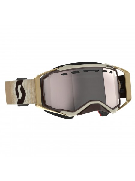 Маска снегоходная SCOTT Prospect Snow Cross beige/brown/enhancer silver chrome
