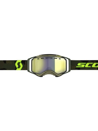 Маска снегоходная SCOTT Prospect Snow Cross kaki green/neon yellow/enhancer yellow