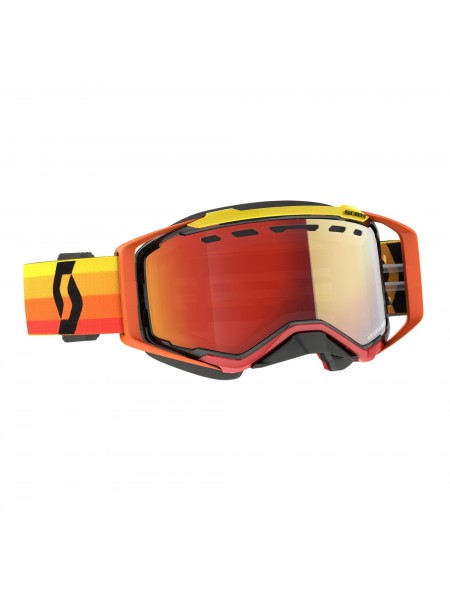 Маска снегоходная SCOTT Prospect Snow Cross orange/yellow enhancer red chrome