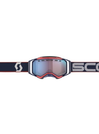 Маска снегоходная SCOTT Prospect Snow Cross retro blue/red enhancer blue chrome