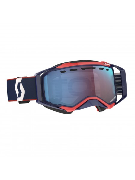 Маска снегоходная SCOTT Prospect Snow Cross retro blue/red enhancer blue chrome