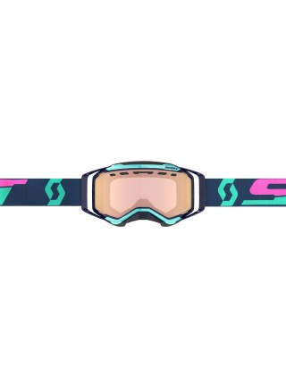 Маска снегоходная SCOTT Prospect Snow Cross turquoise blue/pink/enhancer rose chrome