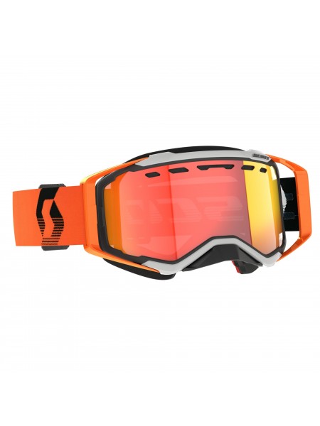 Маска снегоходная SCOTT Prospect Snow Cross LS grey/orange/light sensitive red chrome