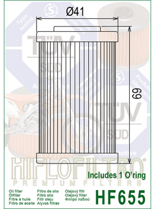 Масляный фильтр HifloFiltro HF655