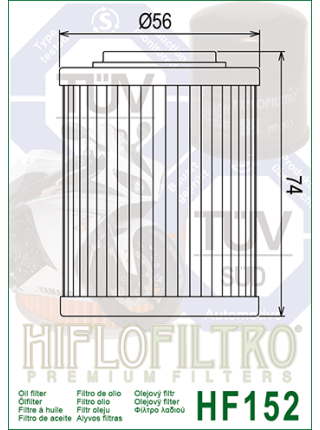 Масляный фильтр HifloFiltro HF152