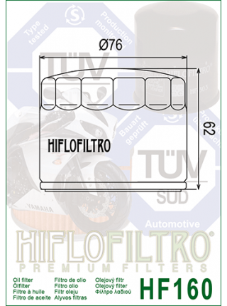 Масляный фильтр HifloFiltro HF160