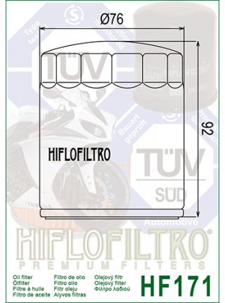 Масляный фильтр HifloFiltro HF171C