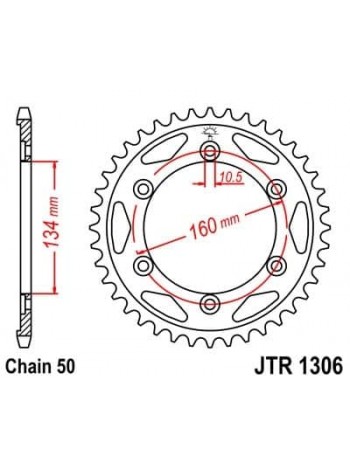 Звезда ведомая JT JTR1306.40