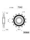 Передняя звезда (ведущая) Ognibene 7242-R16 (JTF1373.16) 367242R16