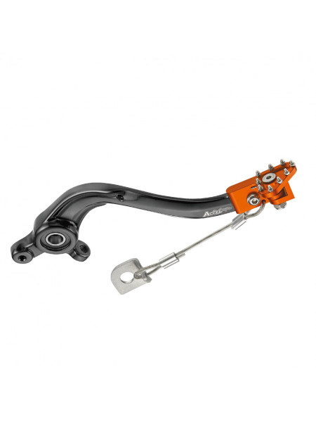Педаль заднего тормоза ACCEL KTM/Husqvarna SX-f 250/350/450 16-22 FE 450/501 17-22 черный/оранжевый