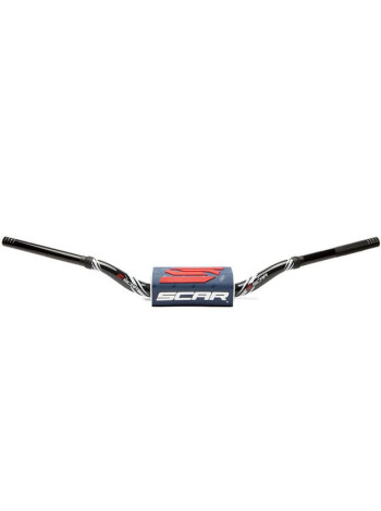 Руль Scar O2 Ø28.6 (11/8) Mcgrath-Short Style KTM черный с темно-синей подушкой