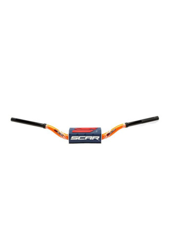Руль Scar O2 Ø28.6 (11/8) Mcgrath-Short Style KTM оранжевый с темно - синей подушкой
